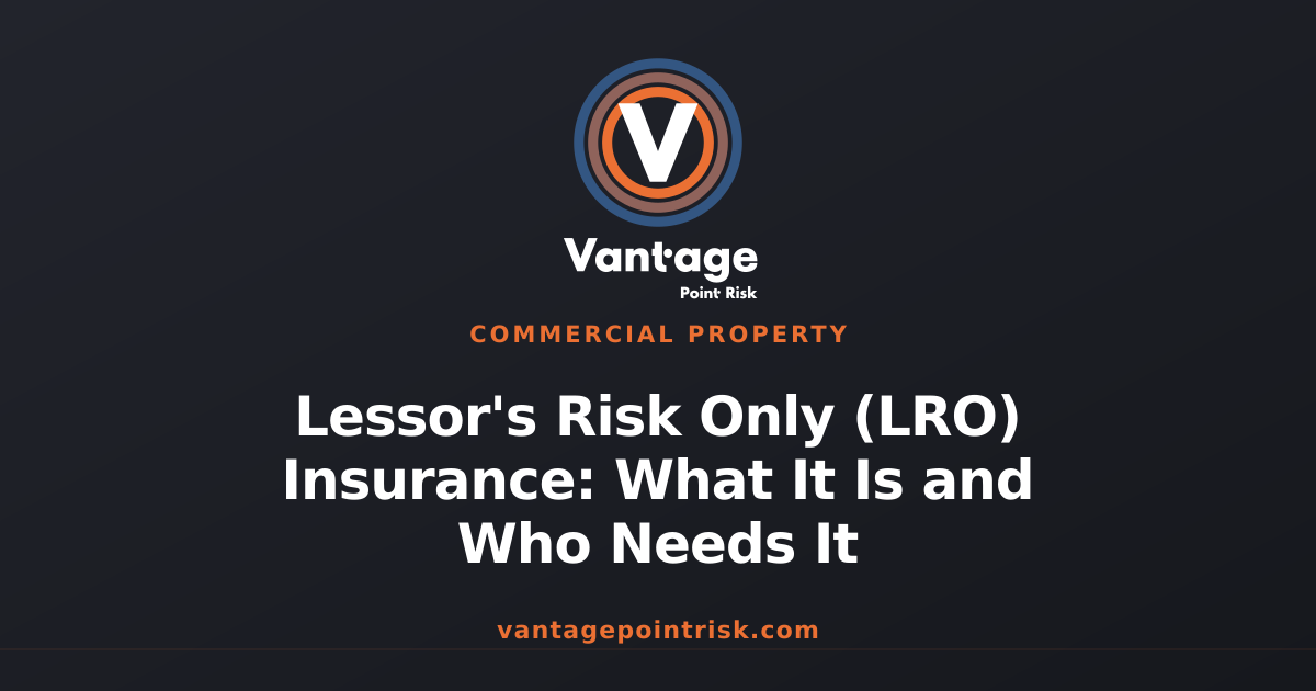 Rsui Lessors Risk Application Lessor's Risk Only (LRO) Insurance: What It Is and Who Needs It ...